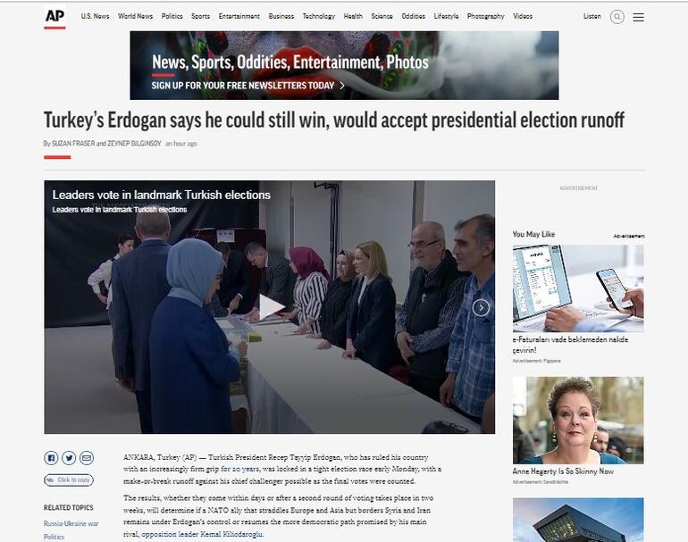 Avantaj Erdoğanda Dünya Türkiyedeki seçimleri nasıl gördü