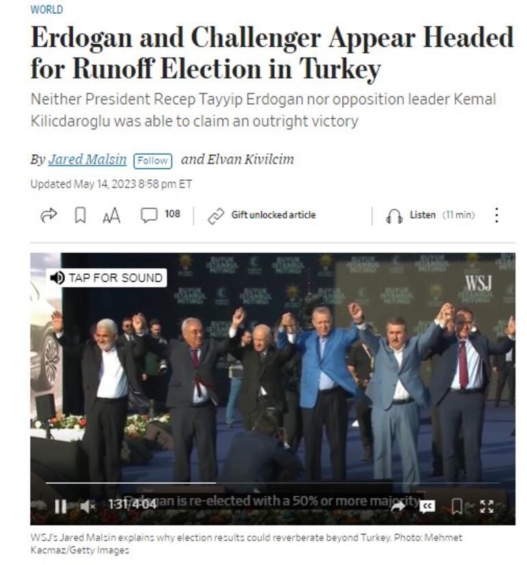 Avantaj Erdoğanda Dünya Türkiyedeki seçimleri nasıl gördü