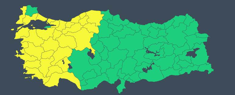 Meteorolojiden yeni hava durumu raporu: İstanbul, Ankara, İzmir dahil 29 kentte sarı alarm
