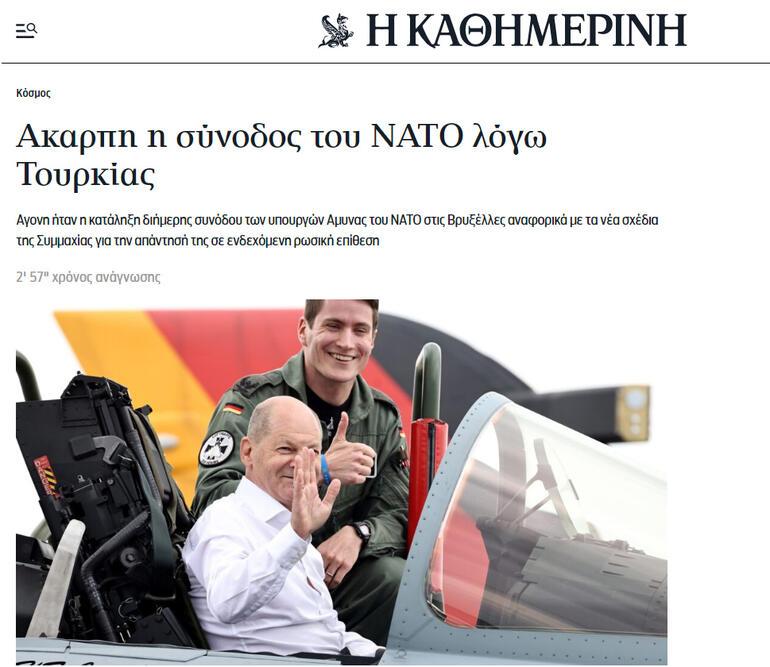 Yunan basınından skandal manşet: NATO zirvesinde yeni Türk şantajı