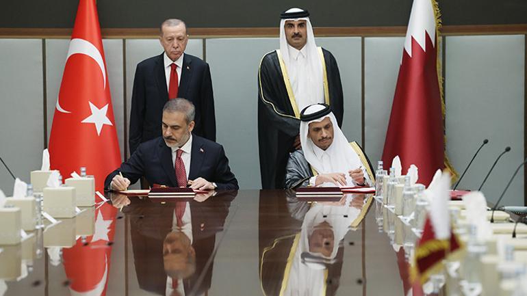 Son Dakika...Cumhurbaşkanı Erdoğan, Katar Emiri Al Shani ile görüştü
