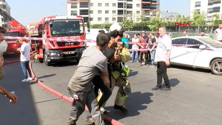 Bayrampaşada iş merkezinde yangın Mahsur kalan 9 kişi kurtarıldı