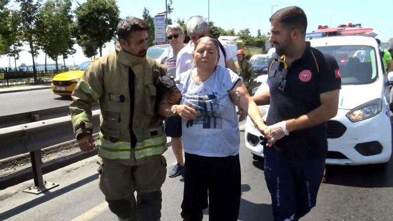 Kaza yerine gelip kızını yaralı gören anne bayıldı