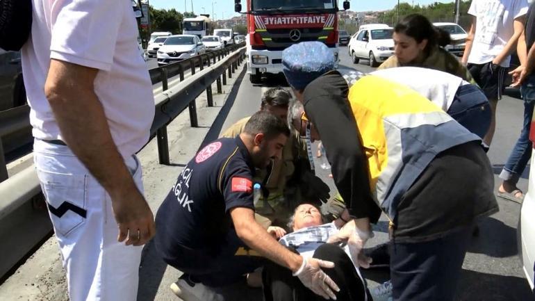 Kaza yerine gelip kızını yaralı gören anne bayıldı
