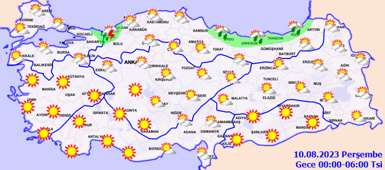 Son dakika hava durumu tahminleri Bugün (10 Ağustos) hava nasıl olacak Meteoroloji İstanbula saat vererek uyardı... Sağanak yağış geliyor