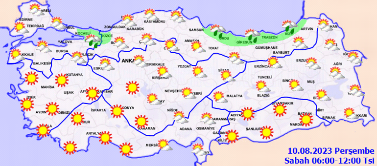 Son dakika hava durumu tahminleri Bugün (10 Ağustos) hava nasıl olacak Meteoroloji İstanbula saat vererek uyardı... Sağanak yağış geliyor