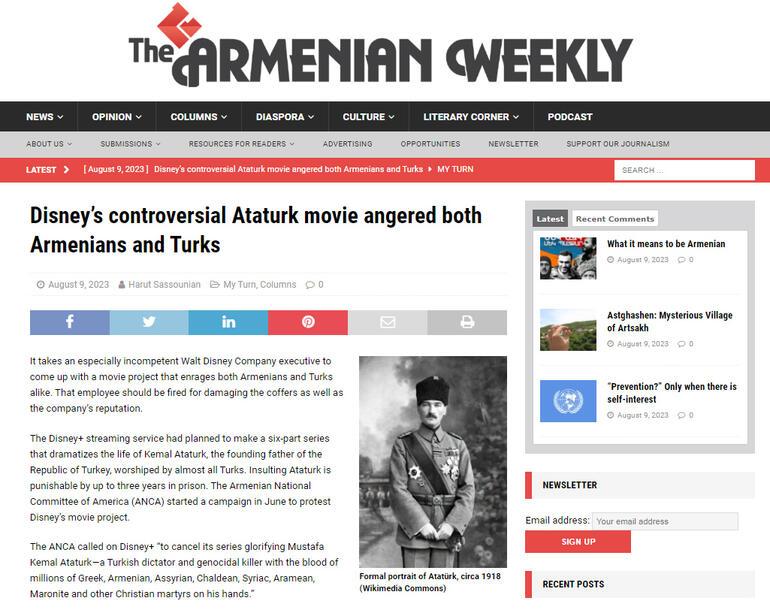 Provokasyona doymadılar Ermeni gazeteden skandal Atatürk çağrısı