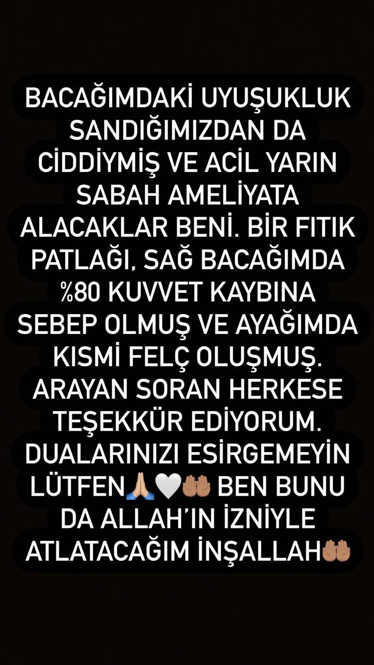 Oyuncu Tuğçe Özbudaktan üzen haber... Kısmi felç geçirdi