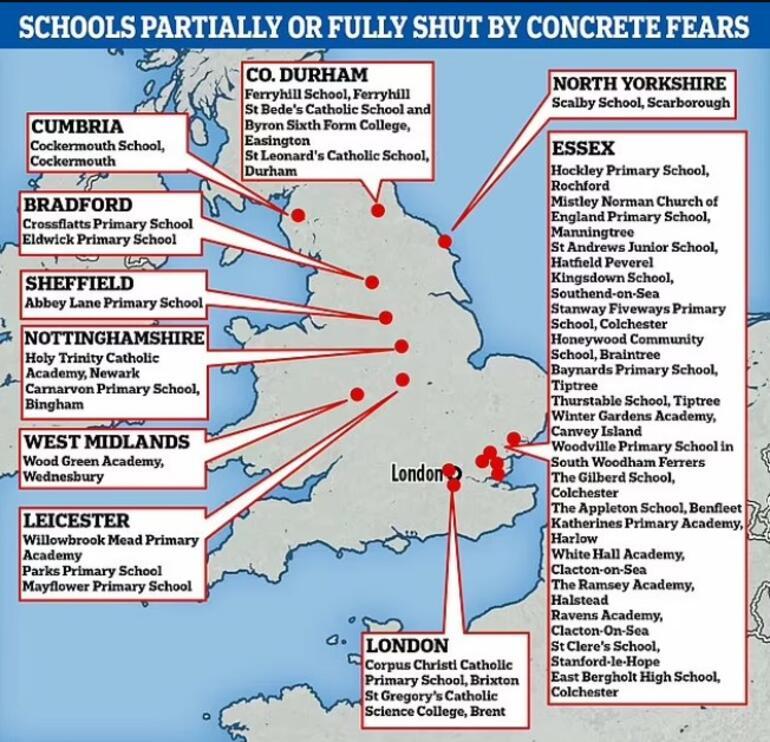 İngilterede büyük kriz  100den fazla okul kapatıldı sırada hastaneler ve mahkemeler var...