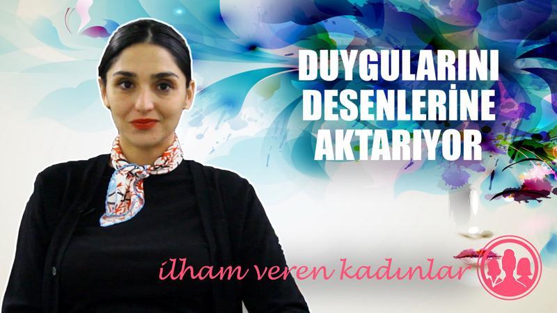 Tablo gibi tasarladığı ipek eşarplarla dünyaya açıldı