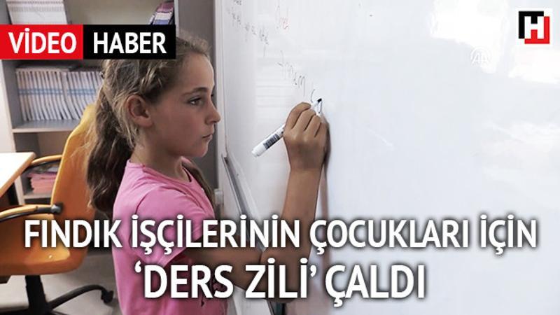 Fındık işçilerinin çocukları için ‘ders zili’ çaldı