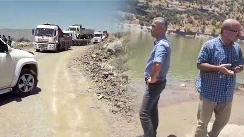 Siirt'te baraj kapakları açıldı, araçlar mahsur kaldı