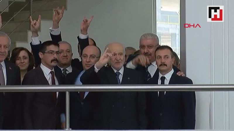 Devlet Bahçeli MHP Genel Merkezi'nde