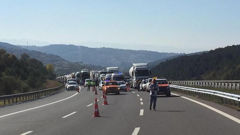 Anadolu Otoyolu'nda TIR yangını