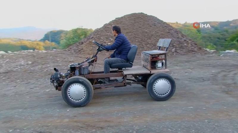 Çocukluk hayali 4x4 elektrikli aracı 3 yılda yaptı