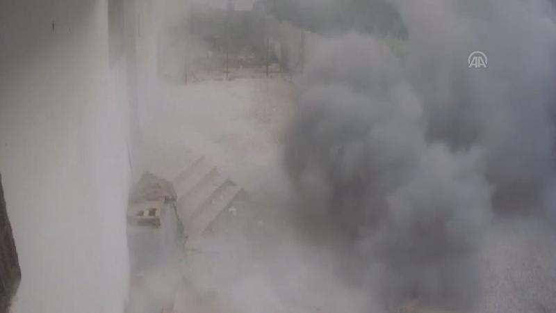 YPG/PKK'lı teröristlerin saldırı anının görüntüleri ortaya çıktı