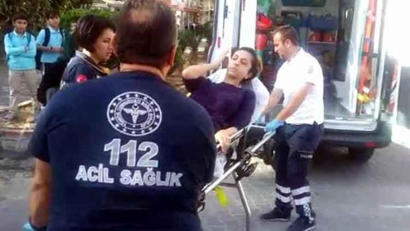 Azeri kadın, kazada yaralandı