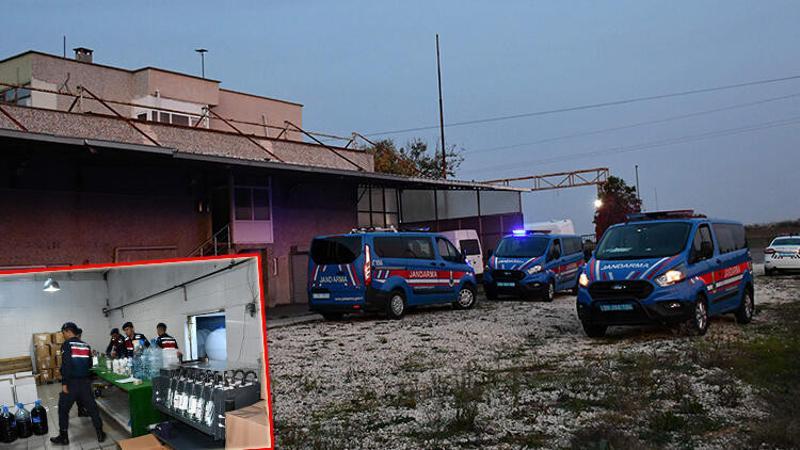 Eski süt fabrikasını, sahte içki imalathanesine çevirmişler