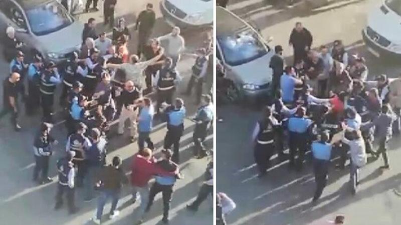 Zabıta ile vatandaşlar birbirine girdi!