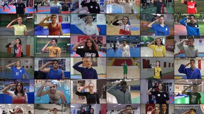 Sporculardan kahraman Mehmetçik'e 81 ilden asker selamı