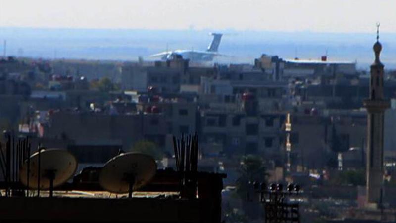 Kamışlı'daki Rus uçağı hareketliliği, Nusaybin'den görüntülendi