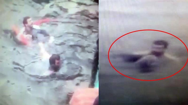 Tekneden düşen adamı böyle kurtardılar