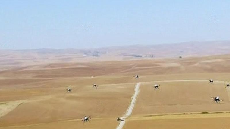 "Sürü Drone" görüntüsü ilk kez CNNTÜRK ekranlarında