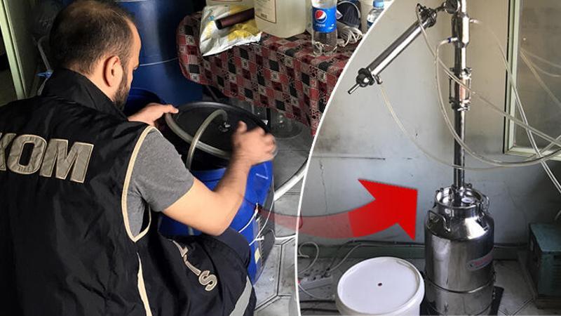 Adana'da 418 litre sahte rakı ele geçirildi