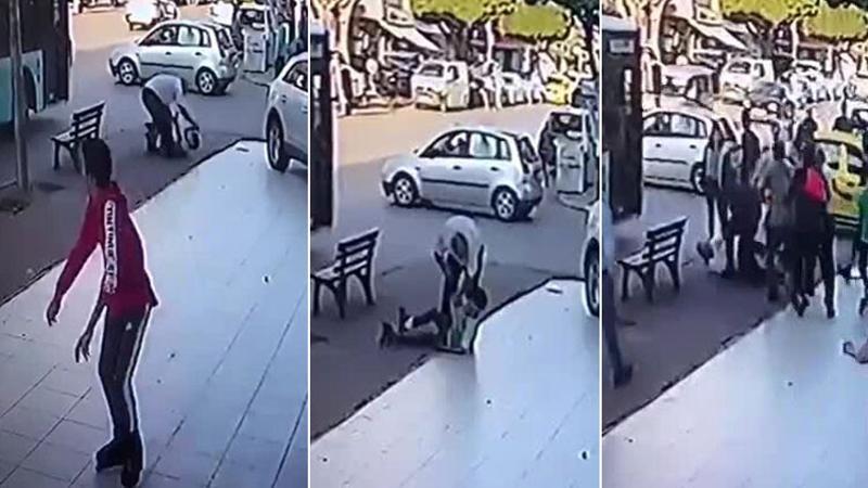 Patenli çocuğa otobüs şoföründen tokatlı dayak kamerada