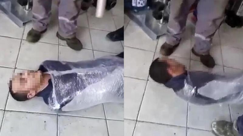 Engelli genci streç filmle sardılar