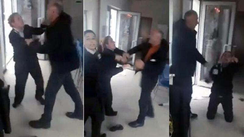 Güvenlik müdürü, kapıyı açmayan 2 kadın görevliye saldırdı