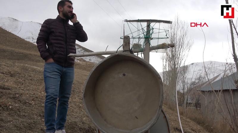 Çanak anten ve metal siniden baz istasyonu yaptı