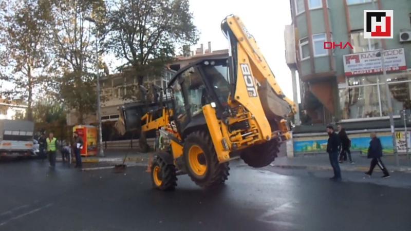 Kepçeyle 'akrobatik' hareket yapan operatöre ceza