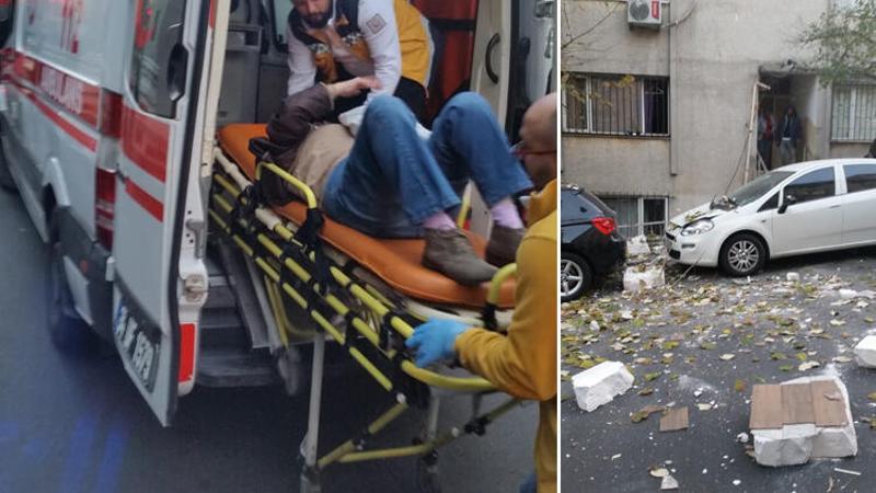 Şişli'de 5 katlı binanın çatısında çökme