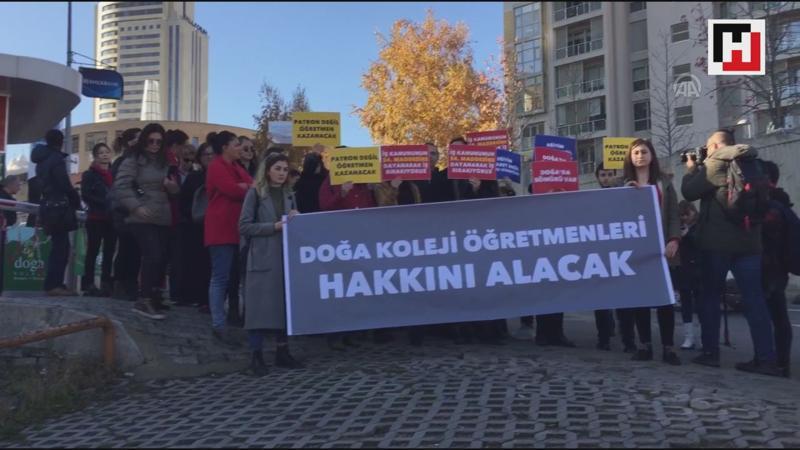 Doğa Koleji'nde öğretmenler iş bıraktı