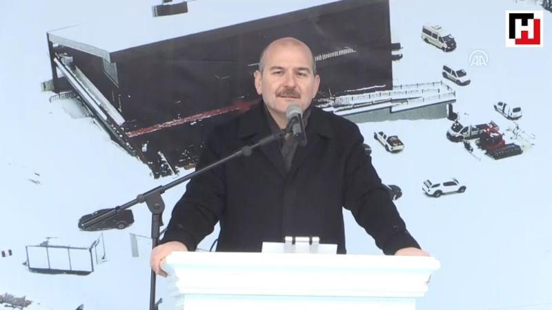 İçişleri Bakanı Soylu, Kayak Merkezi açılış töreninde konuştu