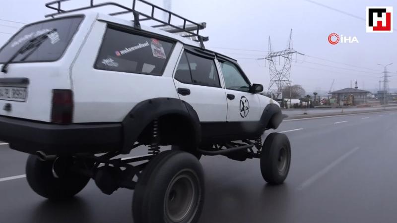 Baba yadigarı 96 model aracını off-road cipine çevirdi