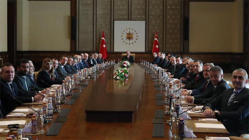 Cumhurbaşkanı Erdoğan, TFF ve Kulüpler Birliği'ni kabul etti