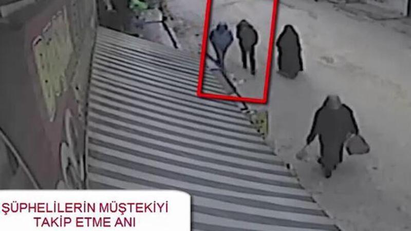 Kapkaç şüphelisi güvenlik kamerasında