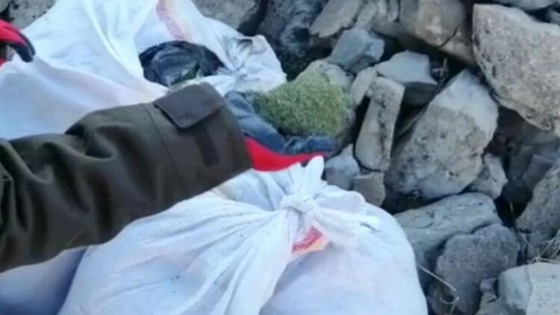 Lice'de, yastık kılıfı ve poşetlerde 62 kilo esrar ele geçirildi