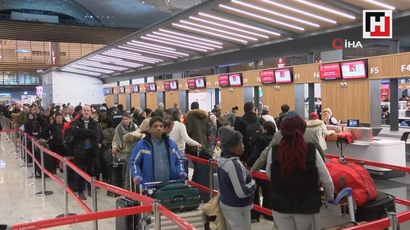 İstanbul Havalimanı’nda yarıyıl tatili yoğunluğu