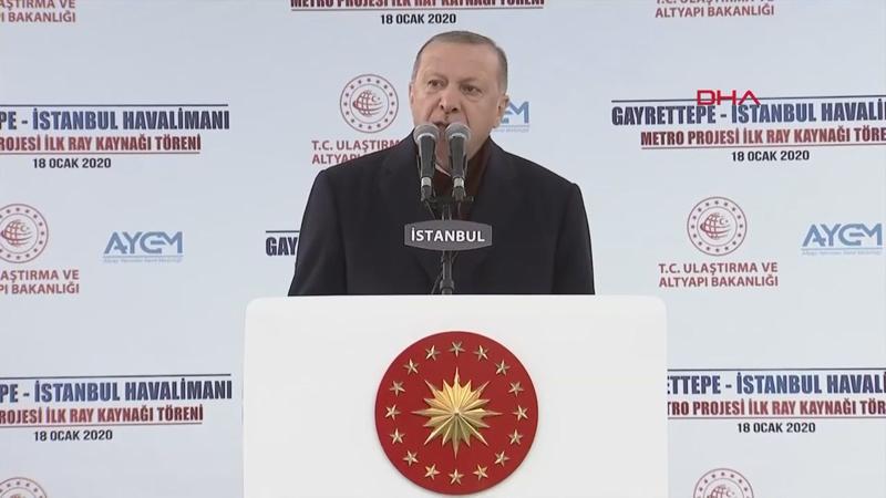Gayrettepe-İstanbul Havalimanı metro hattı ilk ray kaynağı töreni