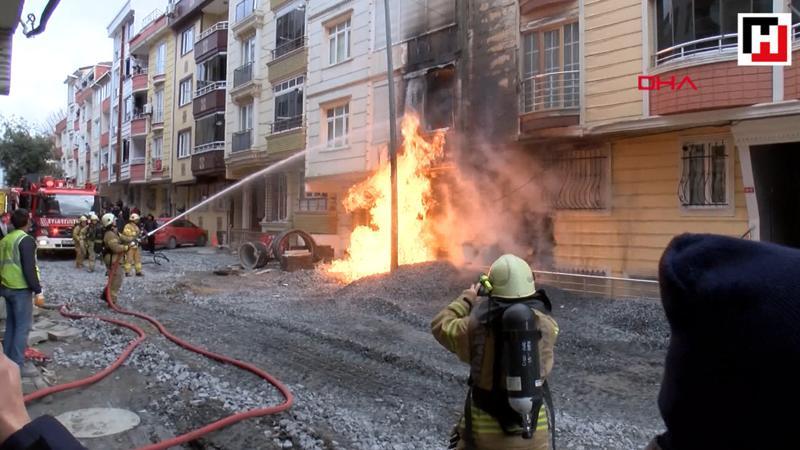 Esenyurt’ta iş makinesi doğal gaz borusunu patlattı