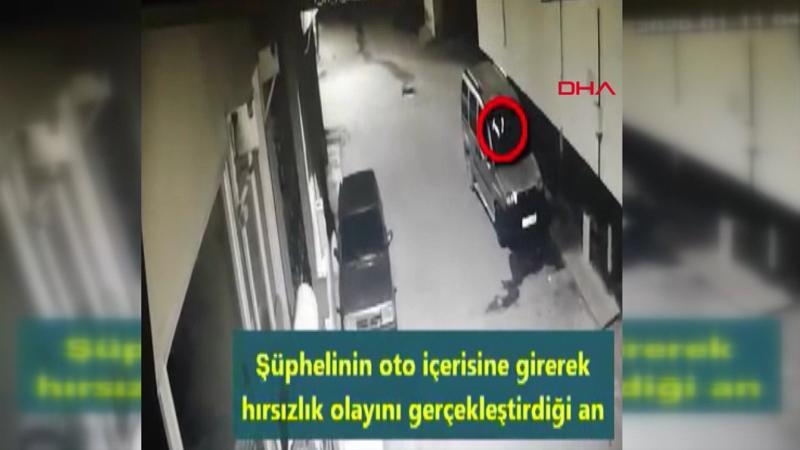 Çaldığı televizyonu taşırken kameralara yakalandı