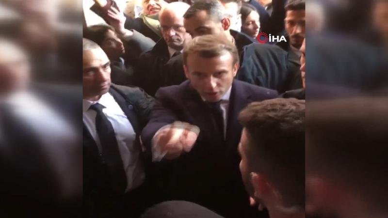 Fransa Cumhurbaşkanı Macron, İsrail polisi ile tartıştı