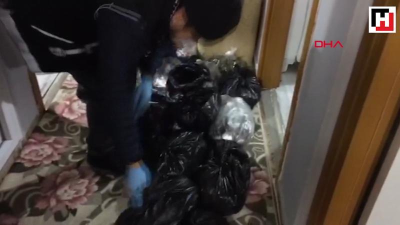 Evinde bulunan 23 kilo esrara tutuklama