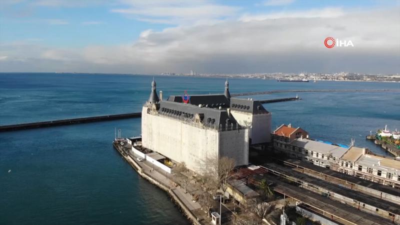 Haydarpaşa Garı'nın son hali havadan görüntülendi