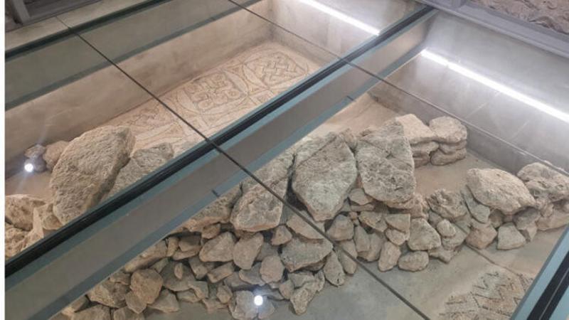 Belediye binasının restorasyonunda tarihi mozaikler bulundu