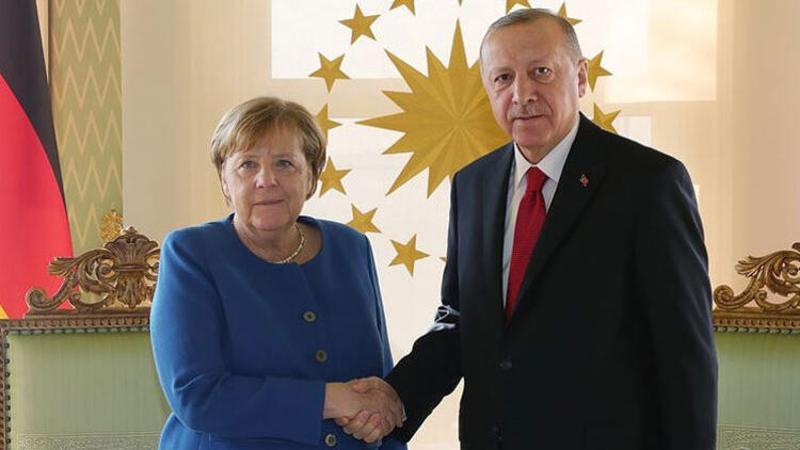 Cumhurbaşkanı Erdoğan, Merkel ile görüştü