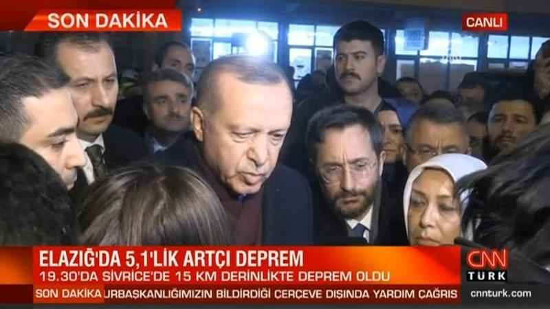 Cumhurbaşkanı Erdoğan deprem bölgesinde
